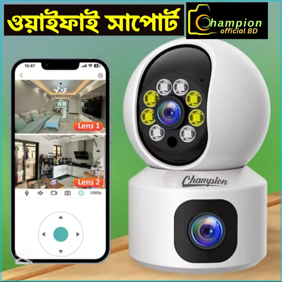 Champian C10/ V9L V380 6 Mp sony  lens WIFI IP Camera Dual-Lens Dual Screen PTZ Camera 1080P HD
